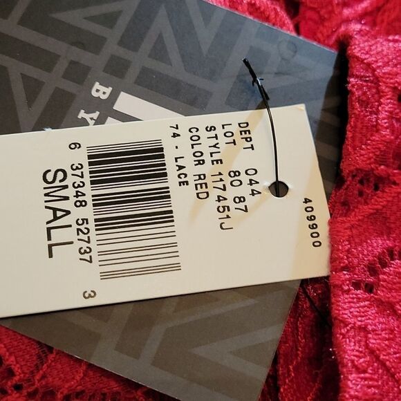 BRAND NEW IZ BYER LONG SLEEVES RED LACE MINI DRESS - Picture 10 of 14
